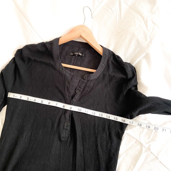 Rag & Bone/Jean Black Long Sleeve Top Size L - Picture 4 of 5